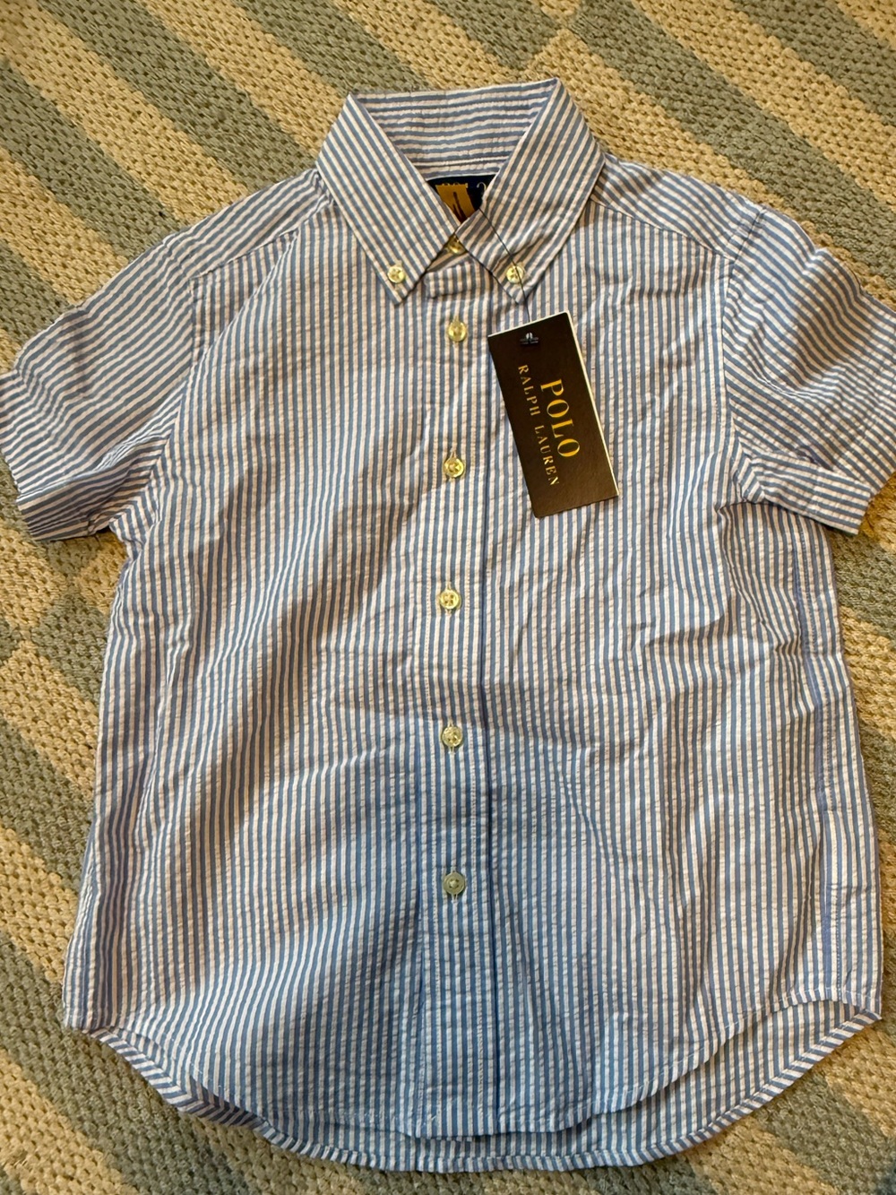Polo by Ralph Lauren NWT seersucker 4T short sleeve Button-Down